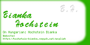 bianka hochstein business card